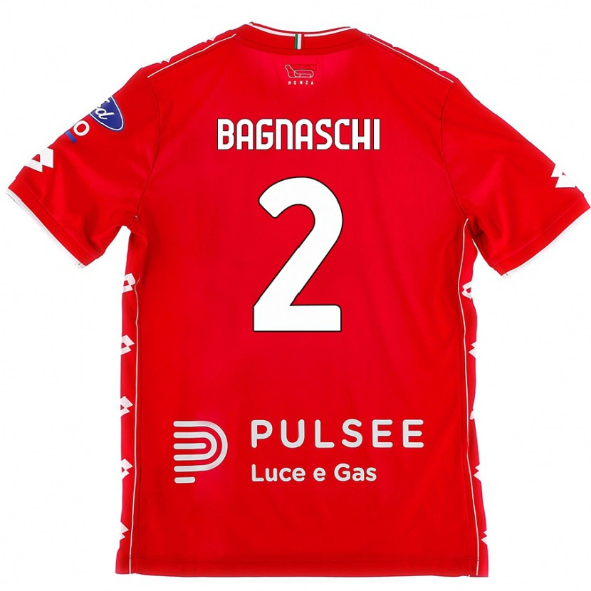 DanxenメンズAlessandro Bagnaschi#2赤 白ホームシャツ2024/25ジャージーユニフォーム