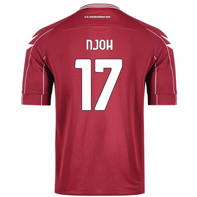 DanxenメンズLilian Njoh#17ブルゴーニュホームシャツ2024/25ジャージーユニフォーム