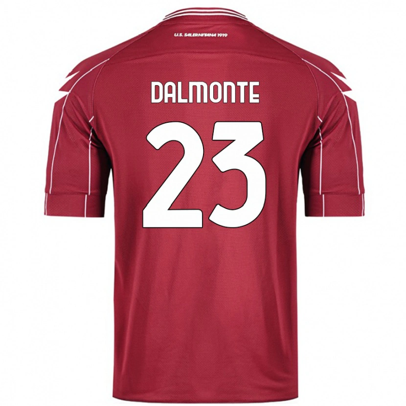 DanxenメンズNicola Dalmonte#23ブルゴーニュホームシャツ2024/25ジャージーユニフォーム