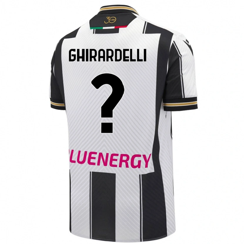 DanxenメンズDavide Ghirardelli#0白 黒ホームシャツ2024/25ジャージーユニフォーム