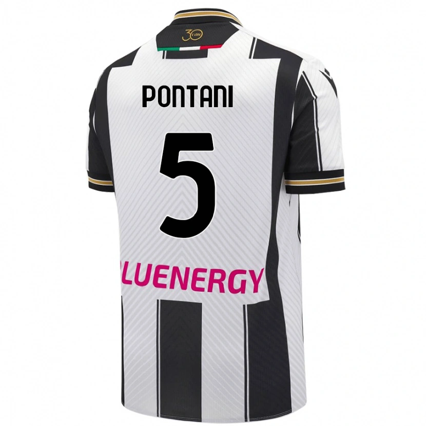 DanxenメンズLeonardo Pontani#5白 黒ホームシャツ2024/25ジャージーユニフォーム