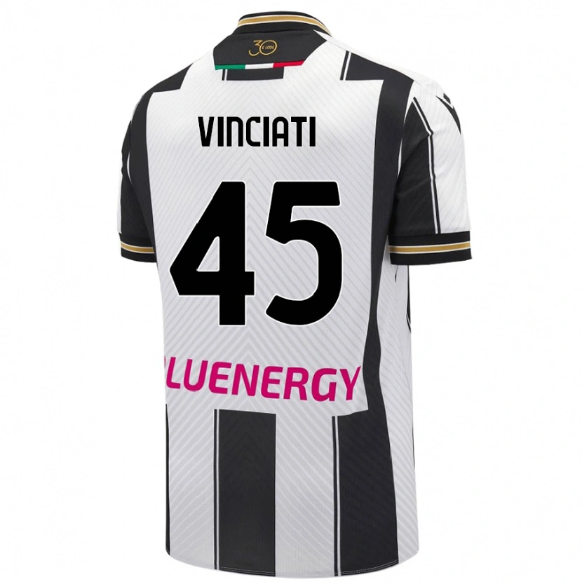 DanxenメンズGiulio Vinciati#45白 黒ホームシャツ2024/25ジャージーユニフォーム