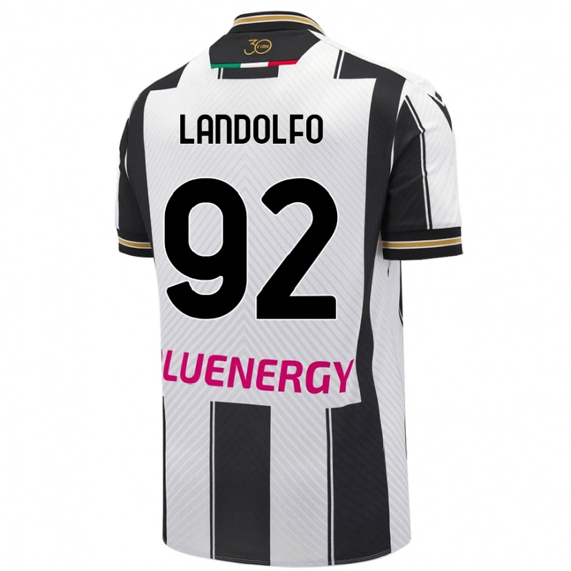 DanxenメンズTommaso Landolfo#92白 黒ホームシャツ2024/25ジャージーユニフォーム