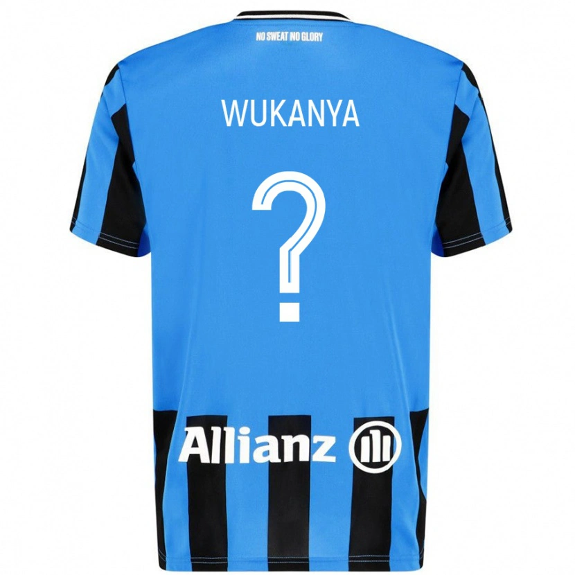 DanxenメンズStéphane Wukanya#0スカイブルー ブラックホームシャツ2024/25ジャージーユニフォーム