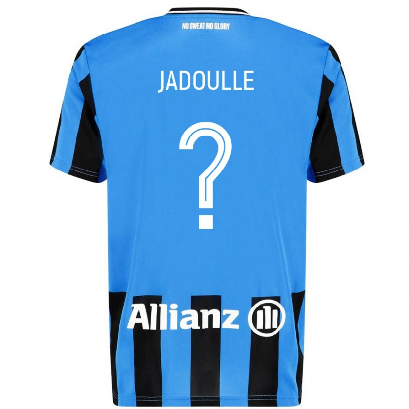 DanxenメンズRomane Jadoulle#0スカイブルー ブラックホームシャツ2024/25ジャージーユニフォーム