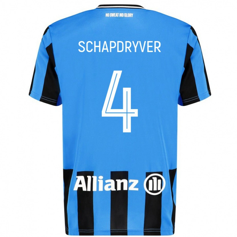 DanxenメンズEmely Schapdryver#4スカイブルー ブラックホームシャツ2024/25ジャージーユニフォーム