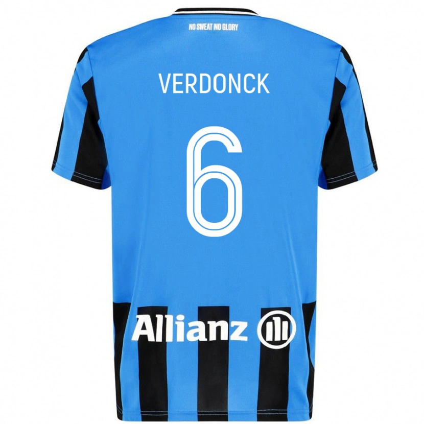 DanxenメンズSaar Verdonck#6スカイブルー ブラックホームシャツ2024/25ジャージーユニフォーム