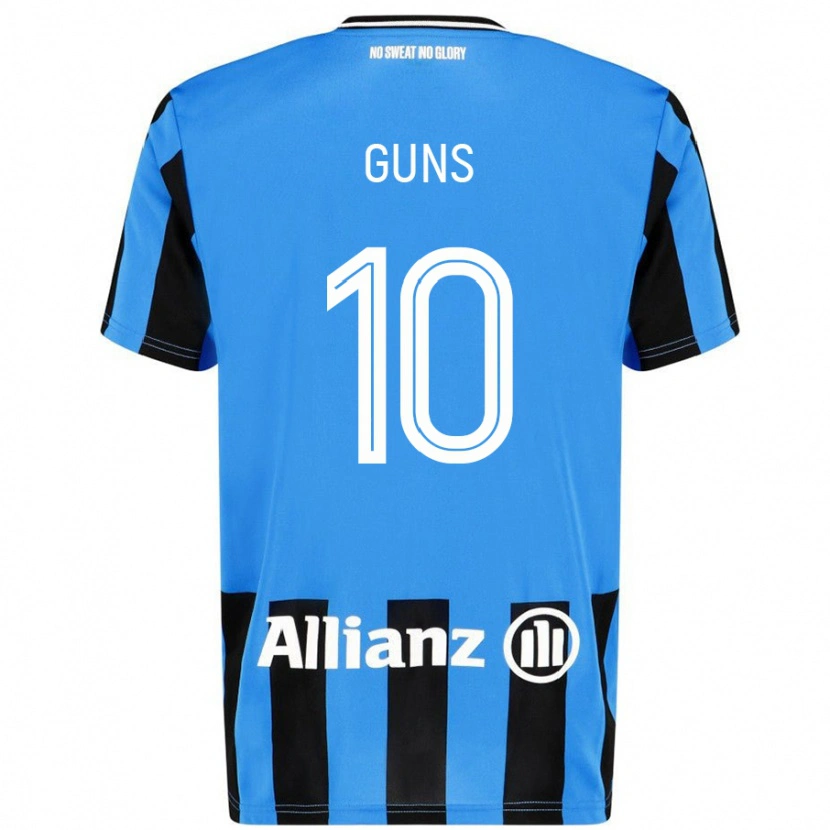 DanxenメンズCelien Guns#10スカイブルー ブラックホームシャツ2024/25ジャージーユニフォーム