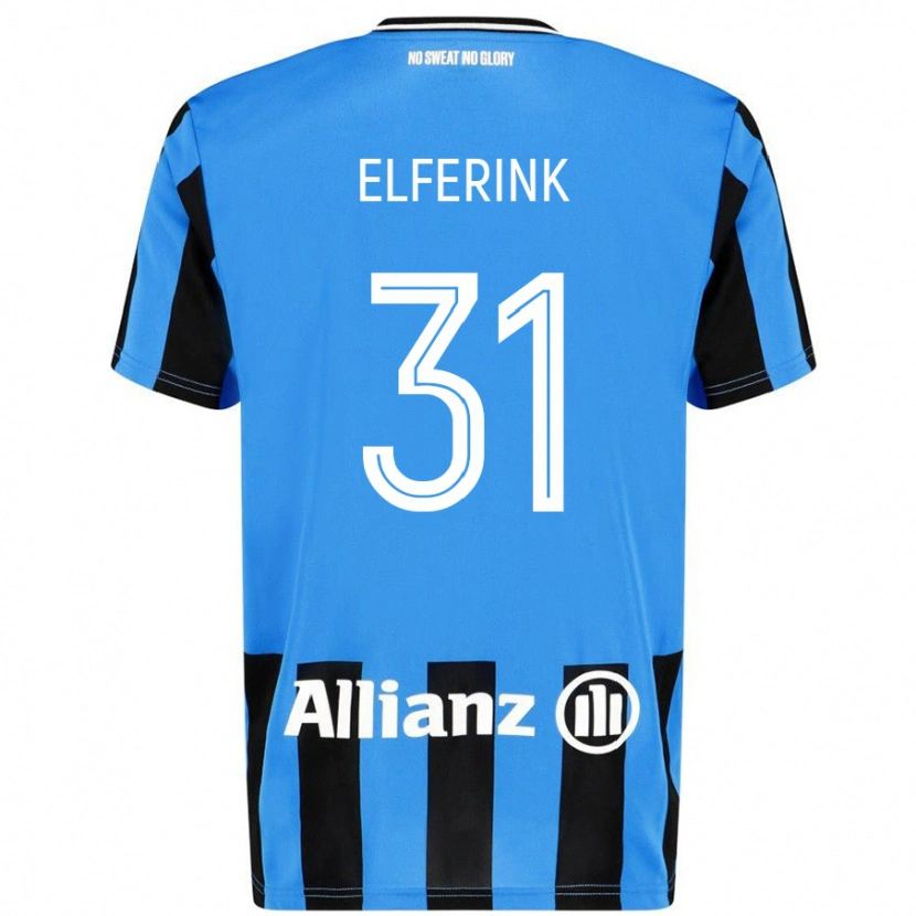 DanxenメンズMarie Elferink#31スカイブルー ブラックホームシャツ2024/25ジャージーユニフォーム
