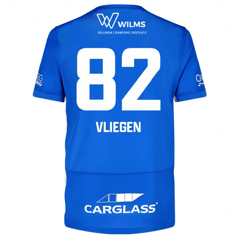 DanxenメンズOlivier Vliegen#82青ホームシャツ2024/25ジャージーユニフォーム