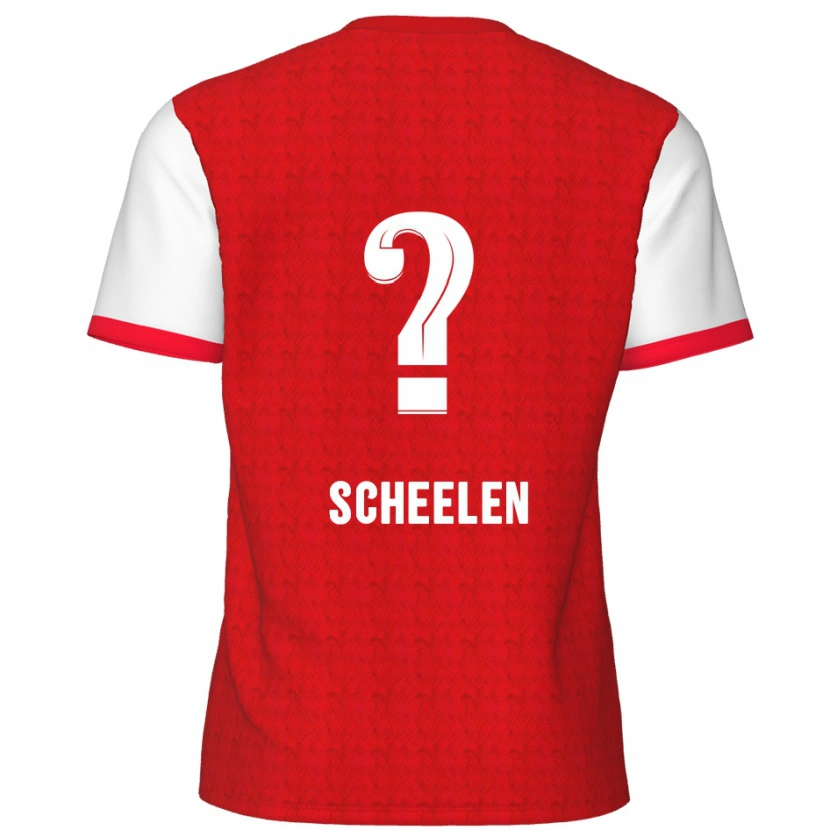 DanxenメンズThijme Scheelen#0赤 白ホームシャツ2024/25ジャージーユニフォーム