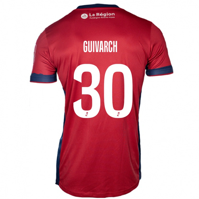 DanxenメンズThéo Guivarch#30ライトバーガンディホームシャツ2024/25ジャージーユニフォーム