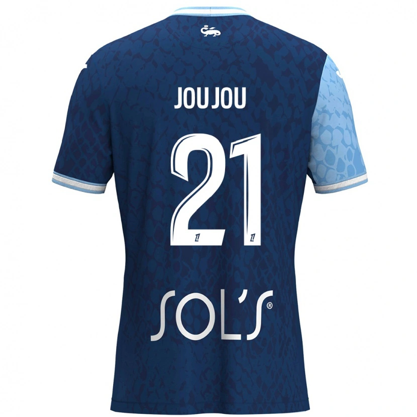 DanxenメンズAntoine Joujou#21スカイブルー ダークブルーホームシャツ2024/25ジャージーユニフォーム