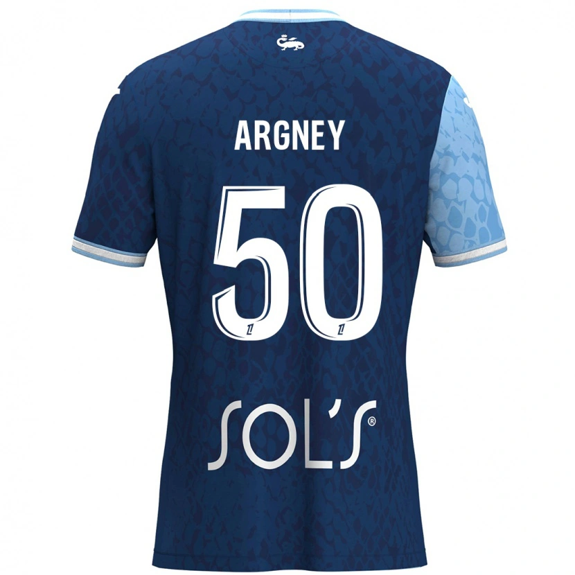 DanxenメンズPaul Argney#50スカイブルー ダークブルーホームシャツ2024/25ジャージーユニフォーム