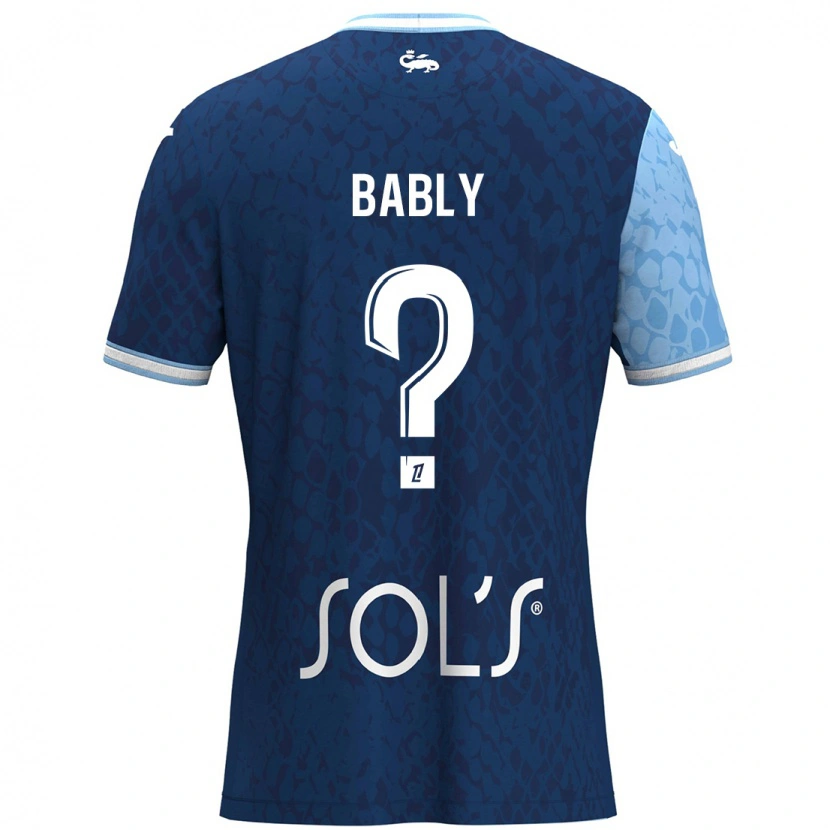 DanxenメンズEmmanuel Bably#0スカイブルー ダークブルーホームシャツ2024/25ジャージーユニフォーム