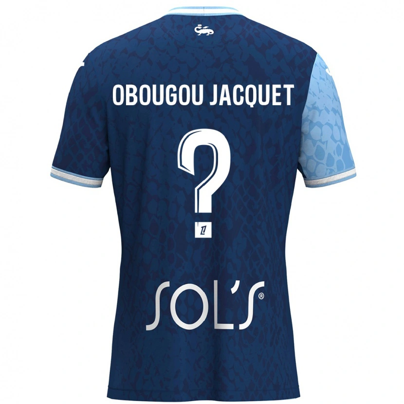 DanxenメンズNoam Obougou Jacquet#0スカイブルー ダークブルーホームシャツ2024/25ジャージーユニフォーム