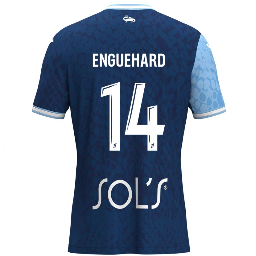 DanxenメンズRomane Enguehard#14スカイブルー ダークブルーホームシャツ2024/25ジャージーユニフォーム
