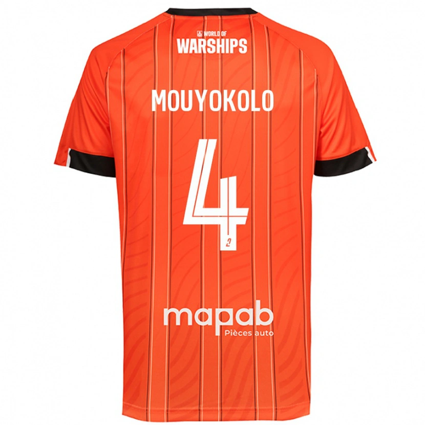 DanxenメンズLoris Mouyokolo#4オレンジホームシャツ2024/25ジャージーユニフォーム