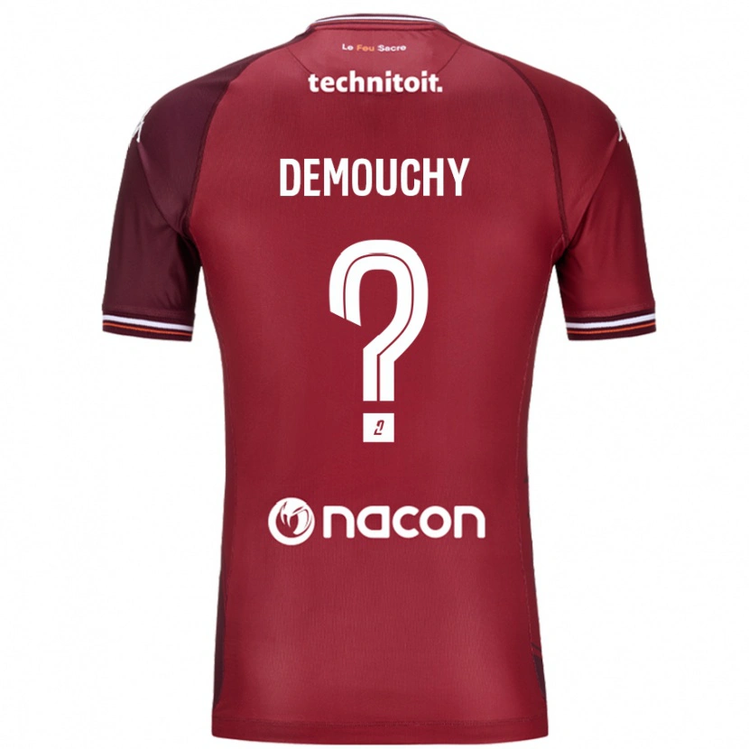 DanxenメンズAlbin Demouchy#0レッドグレネードホームシャツ2024/25ジャージーユニフォーム
