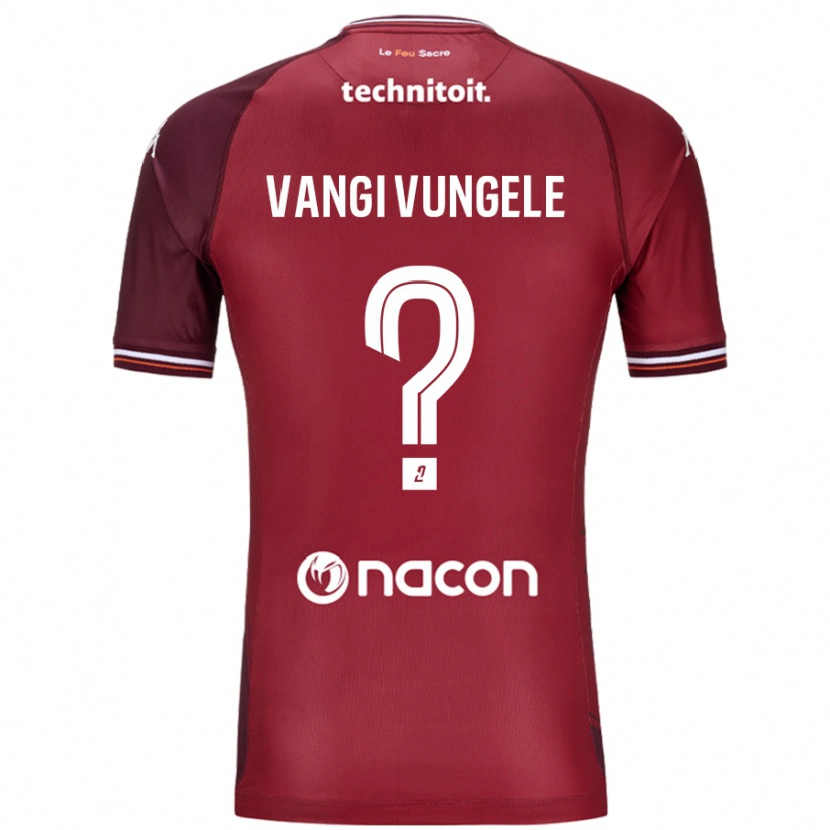 DanxenメンズLuzolo Vangi Vungele#0レッドグレネードホームシャツ2024/25ジャージーユニフォーム
