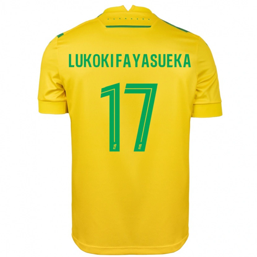 DanxenメンズKévin Lukoki Fayasueka#17黄緑ホームシャツ2024/25ジャージーユニフォーム