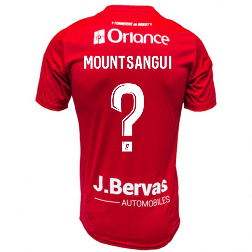 DanxenメンズWarren Mountsangui#0赤 白ホームシャツ2024/25ジャージーユニフォーム