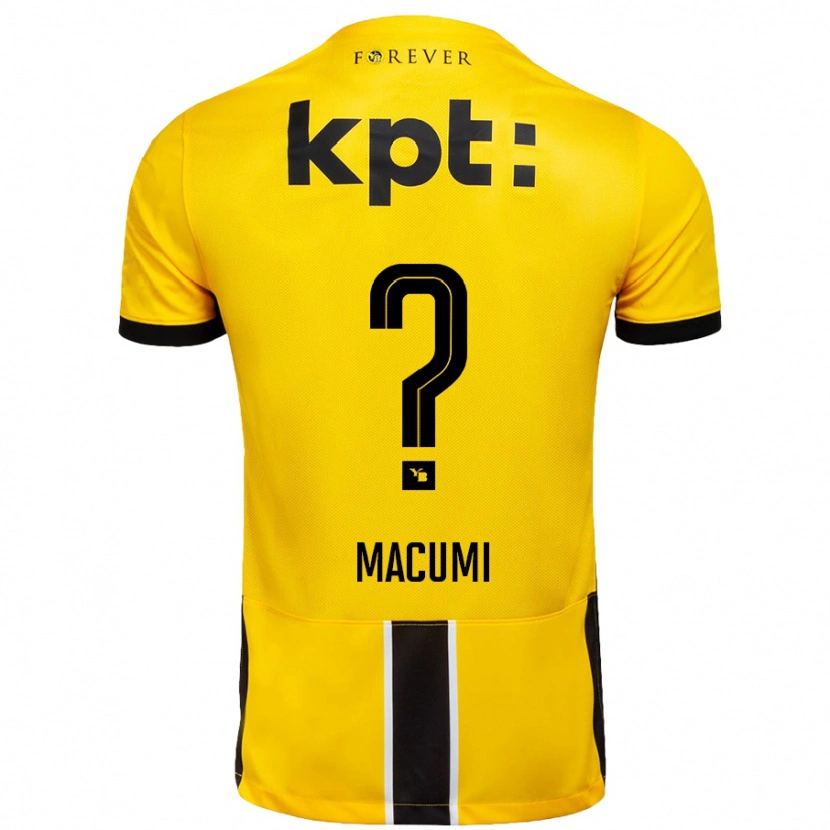 DanxenメンズLoris Macumi#0黄 黒ホームシャツ2024/25ジャージーユニフォーム