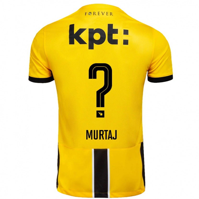 DanxenメンズAuron Murtaj#0黄 黒ホームシャツ2024/25ジャージーユニフォーム