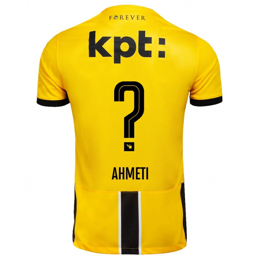 DanxenメンズDonart Ahmeti#0黄 黒ホームシャツ2024/25ジャージーユニフォーム