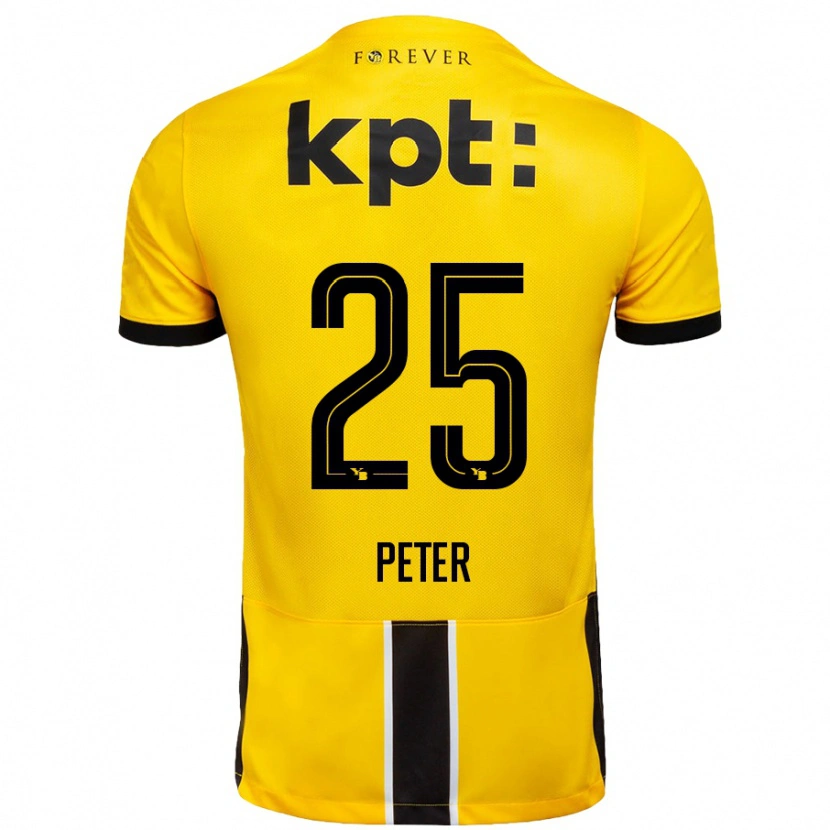 DanxenメンズLuc Peter#25黄 黒ホームシャツ2024/25ジャージーユニフォーム