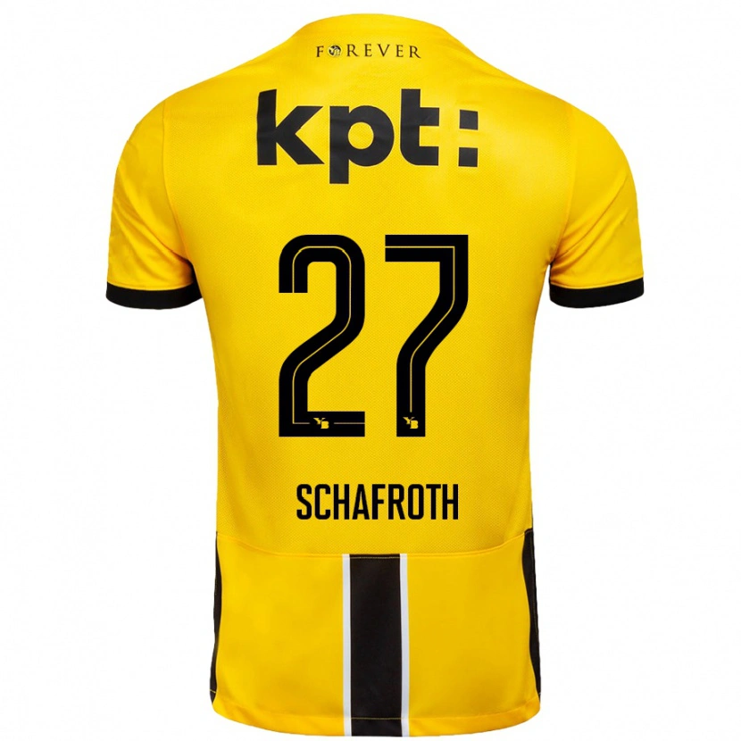 DanxenメンズReto Schafroth#27黄 黒ホームシャツ2024/25ジャージーユニフォーム