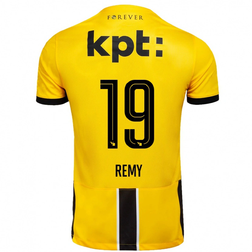 DanxenメンズAudrey Remy#19黄 黒ホームシャツ2024/25ジャージーユニフォーム