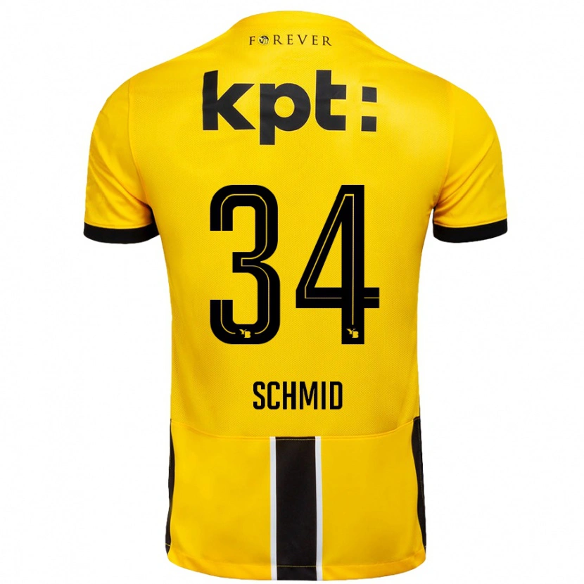 DanxenメンズCéline Schmid#34黄 黒ホームシャツ2024/25ジャージーユニフォーム