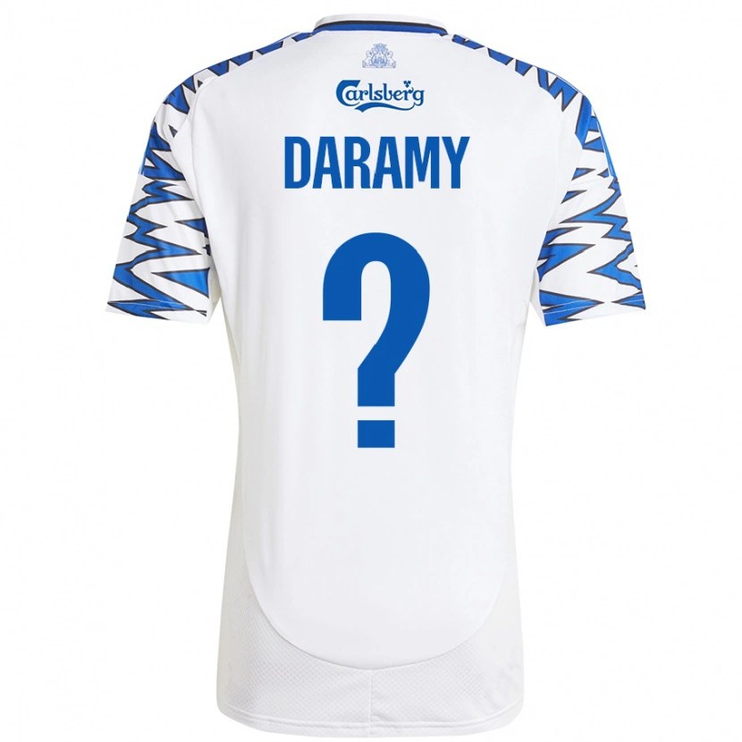 DanxenメンズAbdul Daramy#0白 空 青ホームシャツ2024/25ジャージーユニフォーム