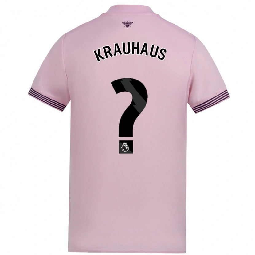 DanxenメンズBen Krauhaus#0ピンクアウェイシャツ2024/25ジャージーユニフォーム