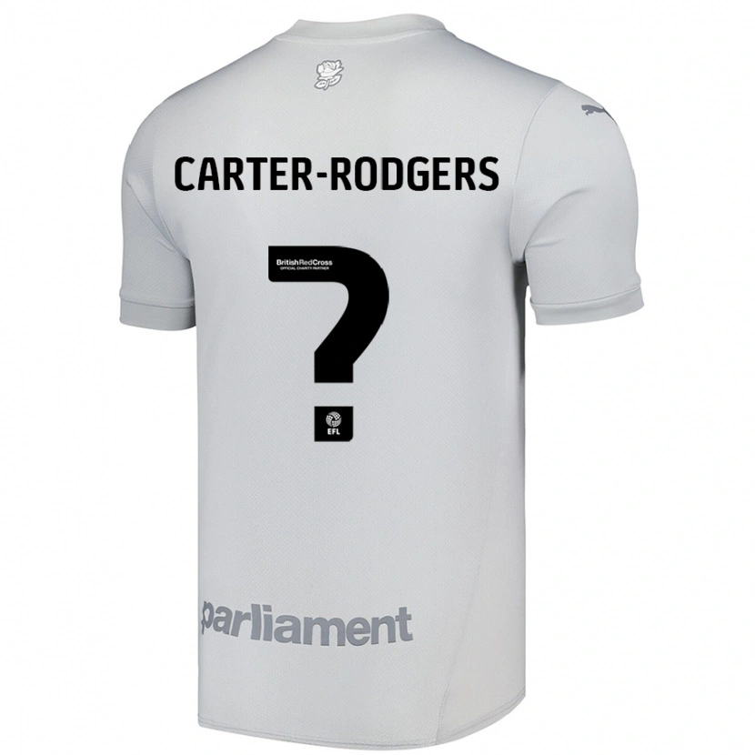 DanxenメンズTrent Carter-Rodgers#0シルバーグレーアウェイシャツ2024/25ジャージーユニフォーム
