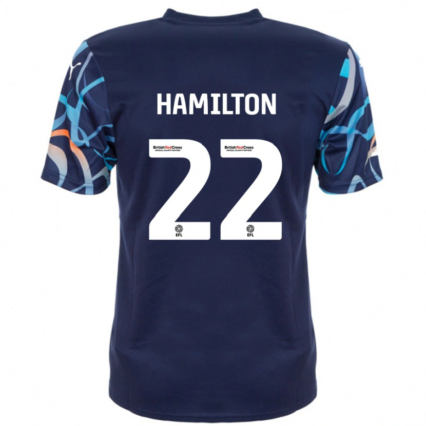DanxenメンズC・J・ハミルトン#22ネイビーブルーアウェイシャツ2024/25ジャージーユニフォーム