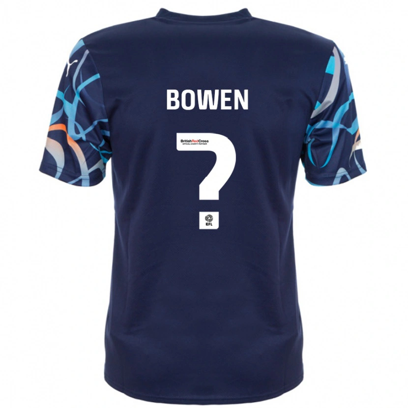 DanxenメンズTaylor Bowen#0ネイビーブルーアウェイシャツ2024/25ジャージーユニフォーム