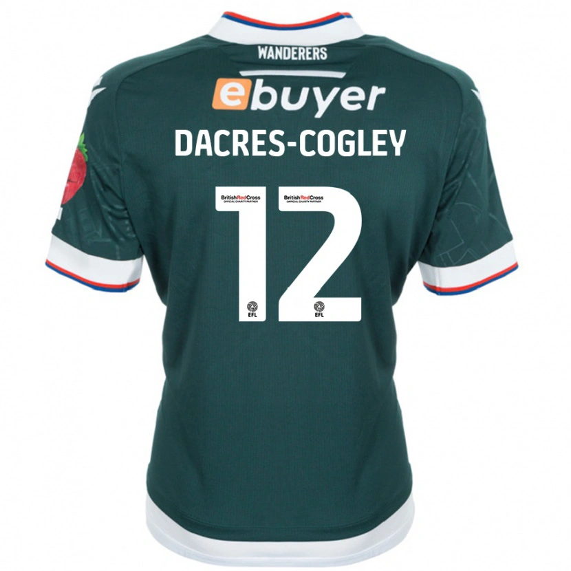 Danxenメンズジョシュ・ダクレス・コーグリー#12ダークグリーンアウェイシャツ2024/25ジャージーユニフォーム