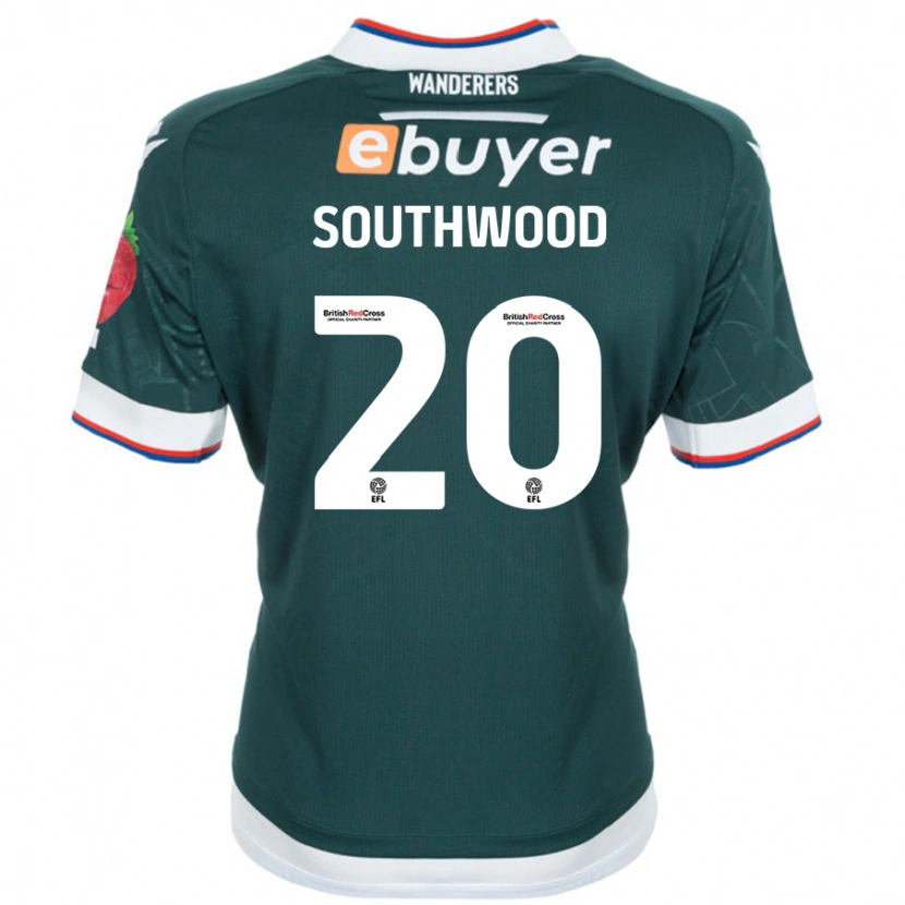Danxenメンズルーク・サウスウッド#20ダークグリーンアウェイシャツ2024/25ジャージーユニフォーム