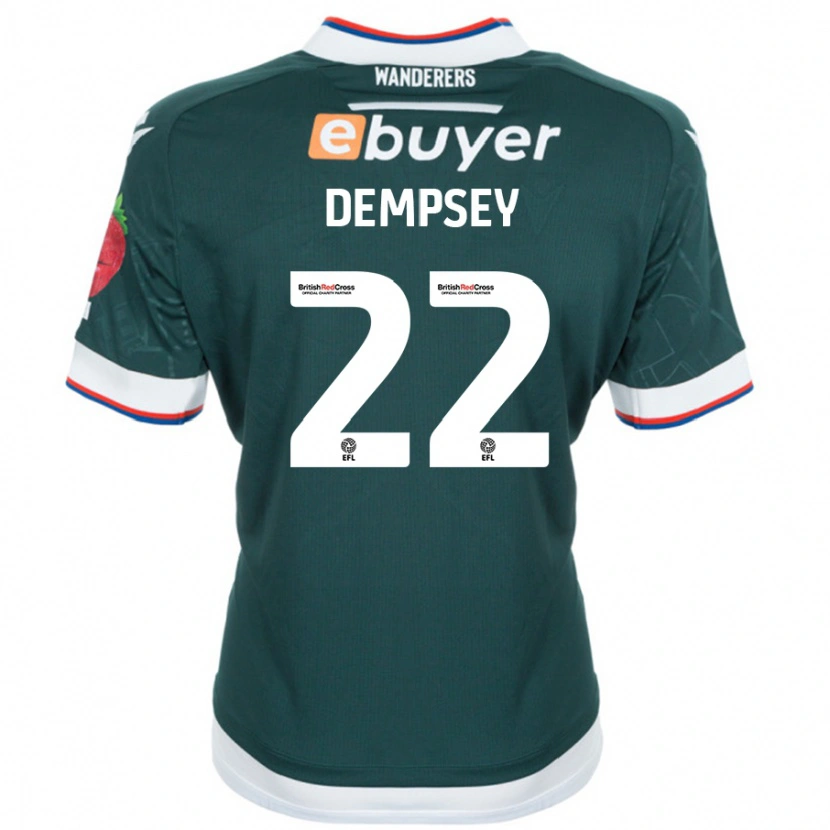 Danxenメンズカイル・デンプシー#22ダークグリーンアウェイシャツ2024/25ジャージーユニフォーム