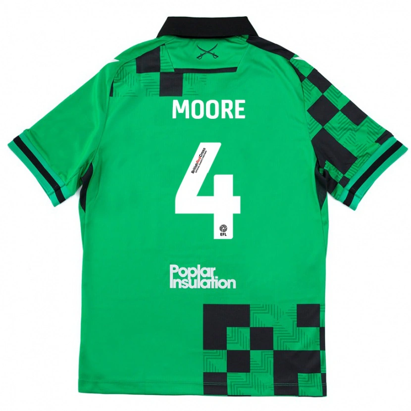 DanxenメンズTaylor Moore#4グリーンブラックアウェイシャツ2024/25ジャージーユニフォーム