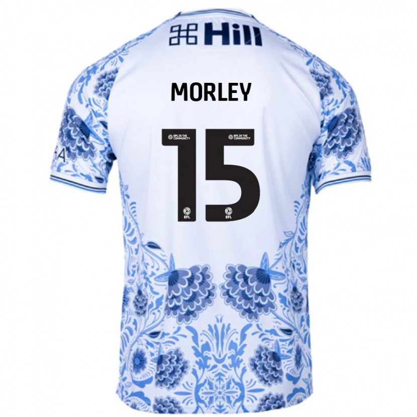 DanxenメンズJess Morley#15ホワイト ブルーアウェイシャツ2024/25ジャージーユニフォーム