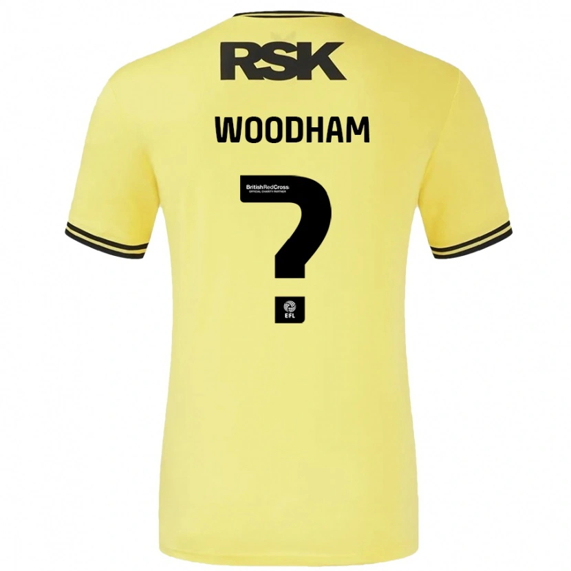 DanxenメンズFinley Woodham#0黄 黒アウェイシャツ2024/25ジャージーユニフォーム
