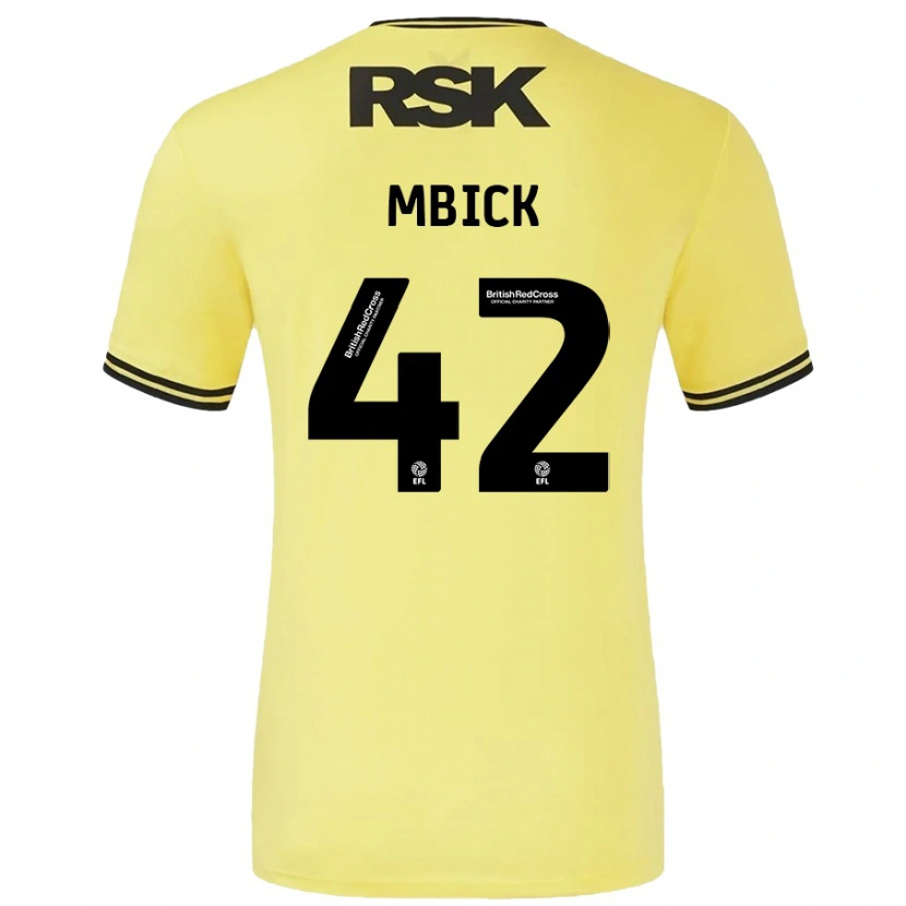 DanxenメンズMicah Mbick#42黄 黒アウェイシャツ2024/25ジャージーユニフォーム