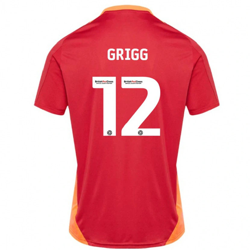 DanxenメンズKatie Grigg#12ブルーオフホワイトアウェイシャツ2024/25ジャージーユニフォーム