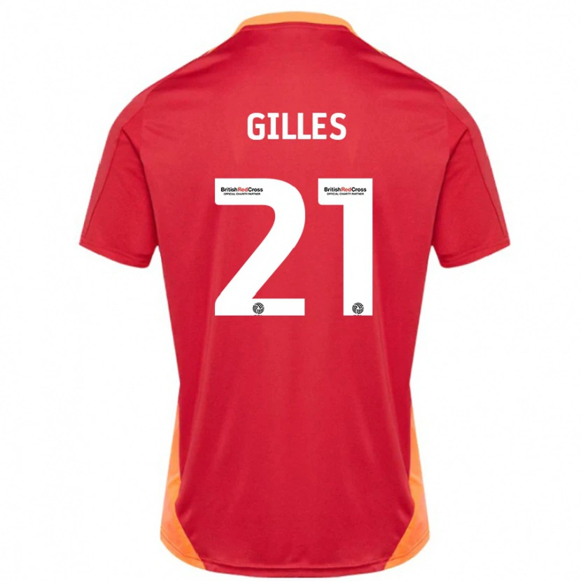DanxenメンズSophie Gilles#21ブルーオフホワイトアウェイシャツ2024/25ジャージーユニフォーム
