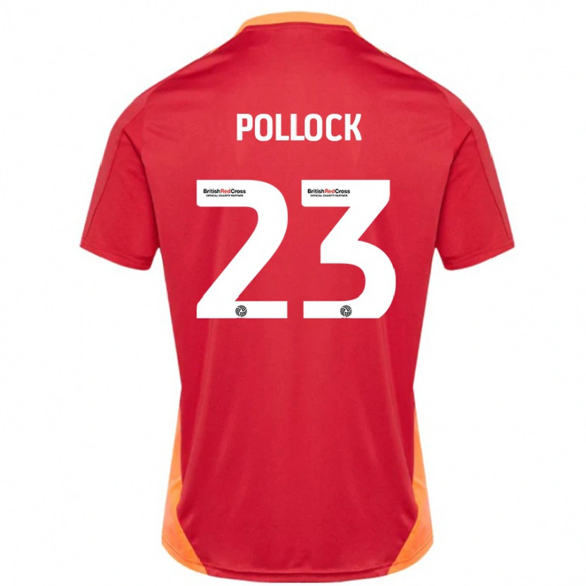 DanxenメンズAmber Pollock#23ブルーオフホワイトアウェイシャツ2024/25ジャージーユニフォーム