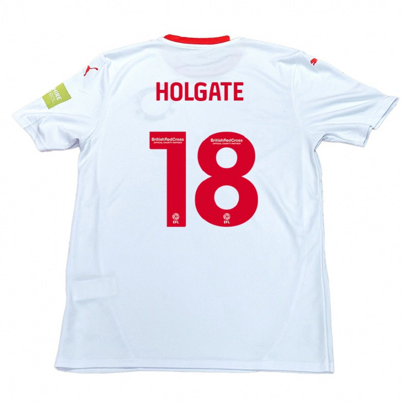 DanxenメンズHarrison Holgate#18白アウェイシャツ2024/25ジャージーユニフォーム