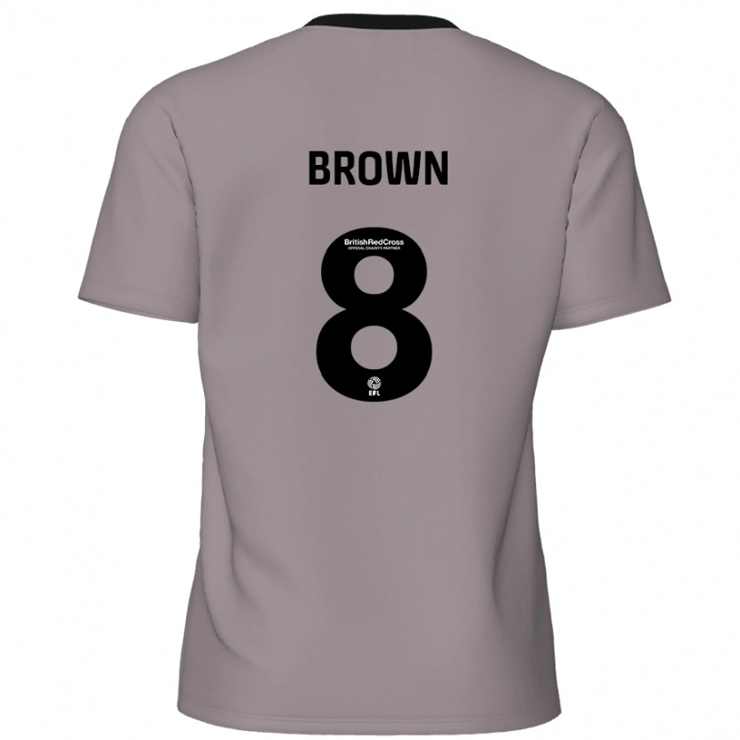 DanxenメンズJordan Brown#8グレーアウェイシャツ2024/25ジャージーユニフォーム